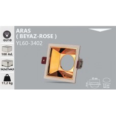 ARAS DEKORATİF KARE BEYAZ - ROSE KASA